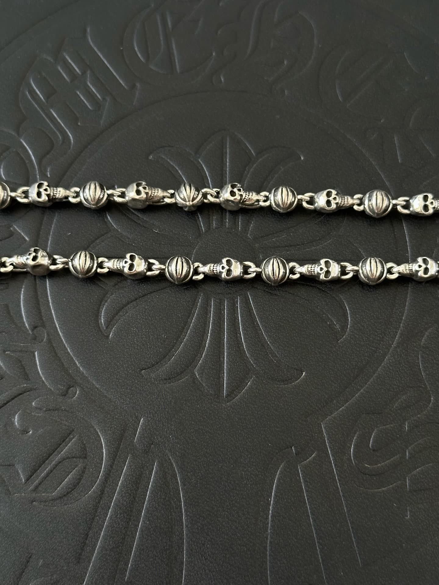 Chrome Hearts Silver Skull and Star Chain Necklace